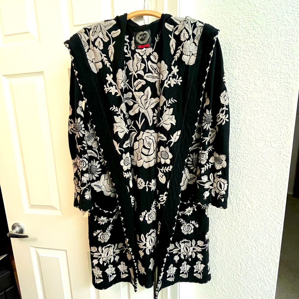 Johnny Was Embroidered Duster Coat